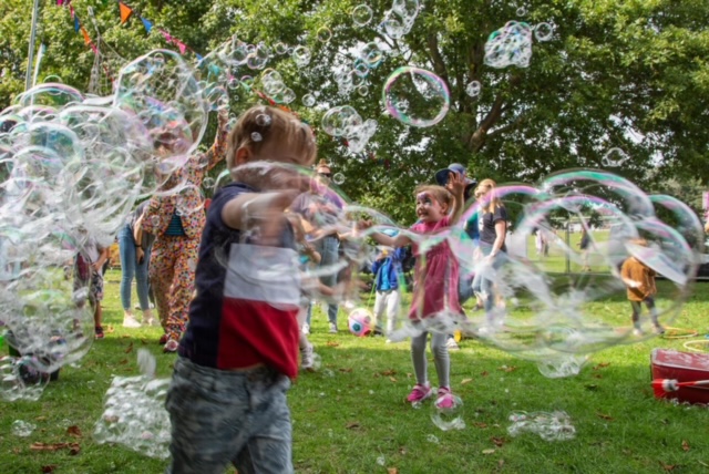 Bubbles Fun at Food Festival