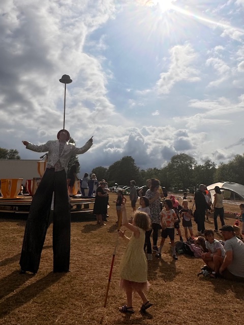 Stilt Walker at Molesey Regatta